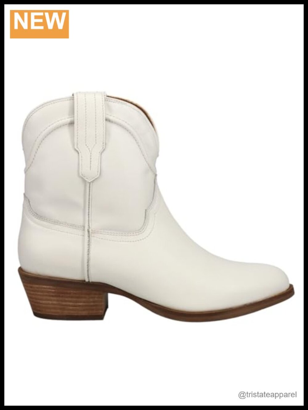 Dingo Leather Pull-On Ankle Booties Block Heel Round Toe